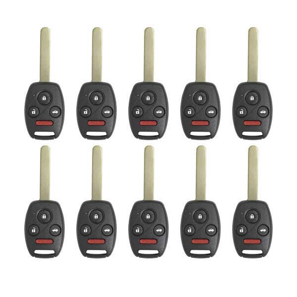 10 x 2003-2010 Honda Accord Element / 4-Button Remote Head Key / OUCG8D-380H-A (AFTERMARKET) (Bundle of 10)