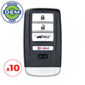 10 x 2014-2020 Acura MDX RDX / 4-Button Smart Key / PN: 72147-TZ5-A01 / KR5V1X (Driver 1) (OEM Recase)