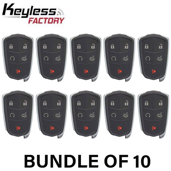 2014-2019 Cadillac / 5-Button Smart Key / PN: 13580811 / HYQ2AB (AFTERMARKET) (BUNDLE OF 10)
