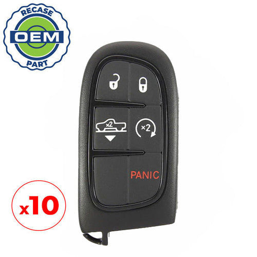 10 x 2013-2018 Dodge Ram / 5-Button Smart Key / PN: 68159657AG / GQ4-54T (OEM Recase)