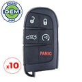 10 x 2019-2023 Dodge Challenger / Charger / 5-Button Smart Key / PN: 68394195 AA / M3M40821302 (OEM Recase)