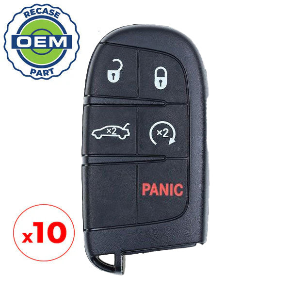 10 x 2019-2023 Dodge Challenger / Charger / 5-Button Smart Key / PN: 68394195 AA / M3M40821302 (OEM Recase)