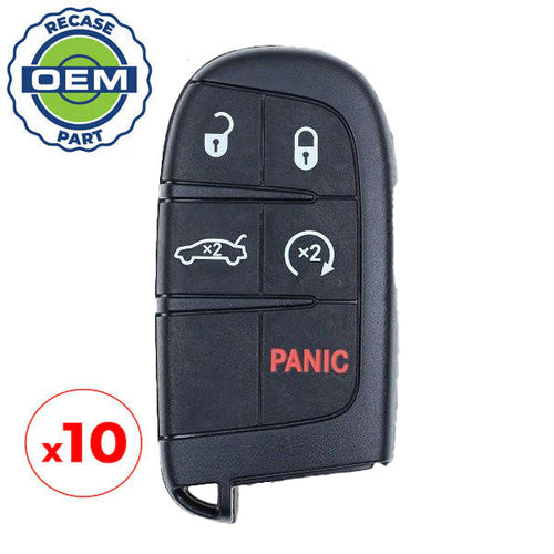 10 x 2019-2023 Dodge Challenger / Charger / 5-Button Smart Key / PN: 68394195 AA / M3M40821302 (OEM Recase)
