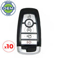 10 x 2017-2022 Ford / 5-Button Smart Key / PN: 164-R8149 / M3N-A2C93142600 (OEM Recase)