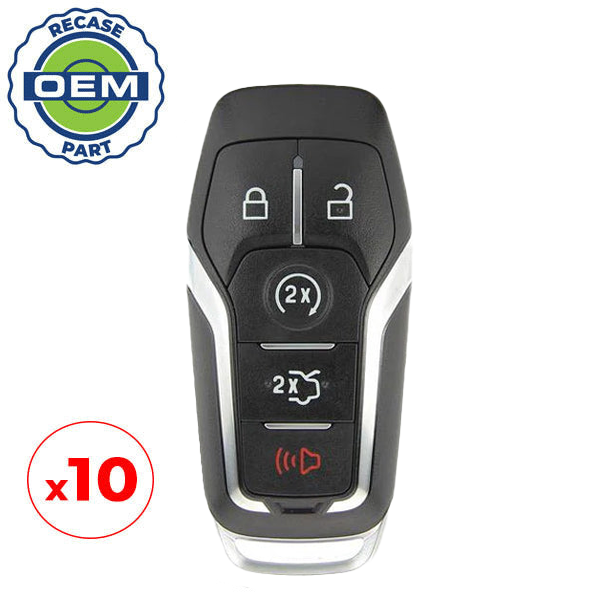 10 x 2013-2017 Ford Lincoln / 5-Button Smart Key / PN: 164-R7989 / M3N-A2C31243300 (OEM Recase)