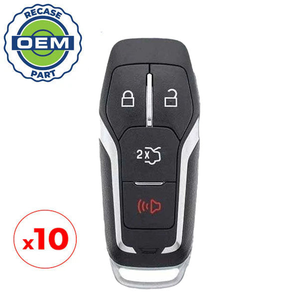 10 x 2015-2017 Ford / 4-Button Smart Key / PN: 164-R8109 / M3N-A2C31243800 (OEM Recase)