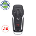 10 x 2015-2017 Ford / 4-Button Smart Key / PN: 164-R8109 / M3N-A2C31243800 (OEM Recase)