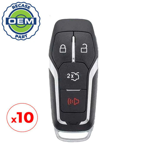 10 x 2015-2017 Ford / 4-Button Smart Key / PN: 164-R8109 / M3N-A2C31243800 (OEM Recase)