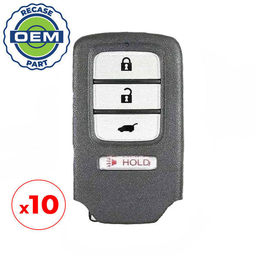 10 x 2015-2016 Honda CR-V / 4-Button Smart Key / PN: 72147-T0A-A31 / ACJ932HK1210A (Driver 2) (OEM Recase)