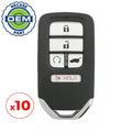 10 x 2016-2020 Honda CR-V Civic Pilot / 5-Button Smart Key / PN: 72147-TG7-A31 / KR5V2X V44 (Driver 1) (OEM Recase)