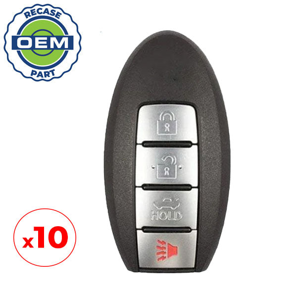 10 x 2007-2015 Infiniti / 4-Button Smart Key / PN: 285E3-JK65A / KR55WK48903 (OEM Recase)