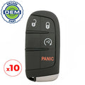 10 x 2017-2019 Jeep Compass Trailhawk / 4-Button Smart Key / PN: 68250337AB / M3N-40821302 (OEM Recase)