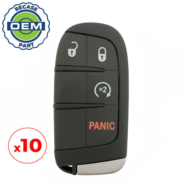 10 x 2017-2019 Jeep Compass Trailhawk / 4-Button Smart Key / PN: 68250337AB / M3N-40821302 (OEM Recase)