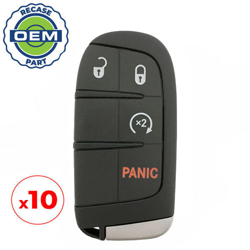 10 x 2017-2019 Jeep Compass Trailhawk / 4-Button Smart Key / PN: 68250337AB / M3N-40821302 (OEM Recase)