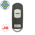 10 x 2012-2017 Mazda 3 CX3 CX5 / 3-Button Smart Key / PN: KDY3-67-5DY / WAZSKE13D01 (OEM Recase)