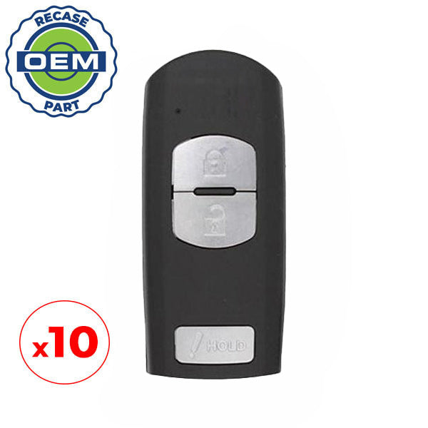 10 x 2012-2020 Mazda CX-3 / CX-5 / 3-Button Smart Key / PN: KDY3-67-5DY / WAZSKE13D02 (OEM Recase)