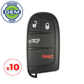 10 x 2011-2018 Chrysler Dodge / 4-Button Smart Key / PN: 56046758AA / M3N40821302 (OEM Recase)