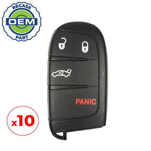 10 x 2011-2018 Chrysler Dodge / 4-Button Smart Key / PN: 56046758AA / M3N40821302 (OEM Recase)