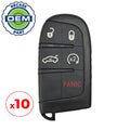 10 x 2011-2018 Chrysler Dodge / 5-Button Smart Key / PN: 56046759AA / M3N40821302 (OEM Recase)