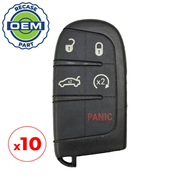 10 x 2011-2018 Chrysler Dodge / 5-Button Smart Key / PN: 56046759AA / M3N40821302 (OEM Recase)