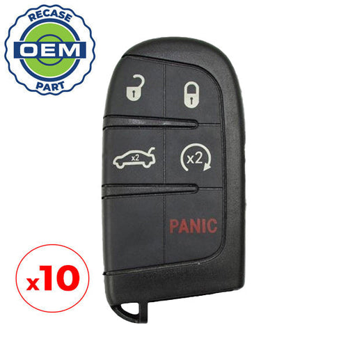 10 x 2011-2018 Chrysler Dodge / 5-Button Smart Key / PN: 56046759AA / M3N40821302 (OEM Recase)