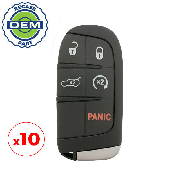 10 x 2014-2020 Jeep Grand Cherokee / 5-Button Smart Key / PN: 68143505AC / M3N40821302 (OEM Recase)
