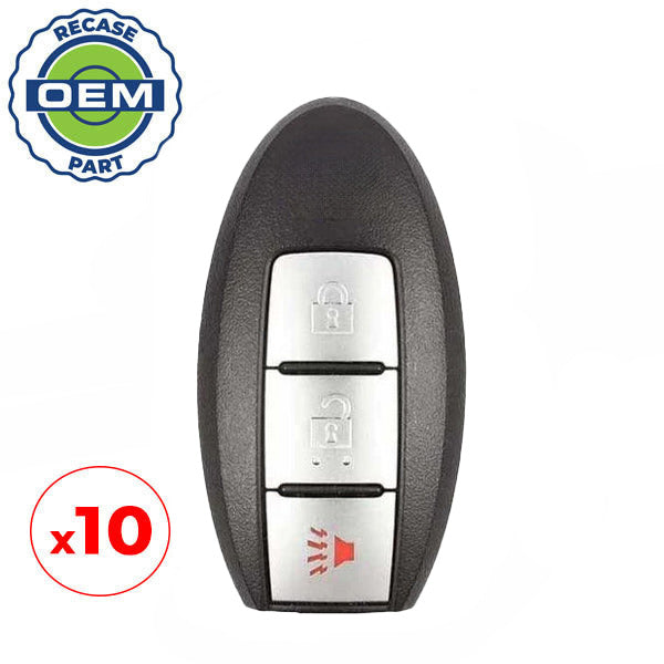 10 x 2005-2007 Nissan Murano / 3-Button Smart Key / PN: 285E3-CB80D / KBRTN001 (OEM Recase)