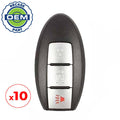 10 x 2009-2019 Nissan Murano 370Z / 3-Button Smart Key / PN: 285E3-1AA7A / KR55WK49622 (OEM Recase)