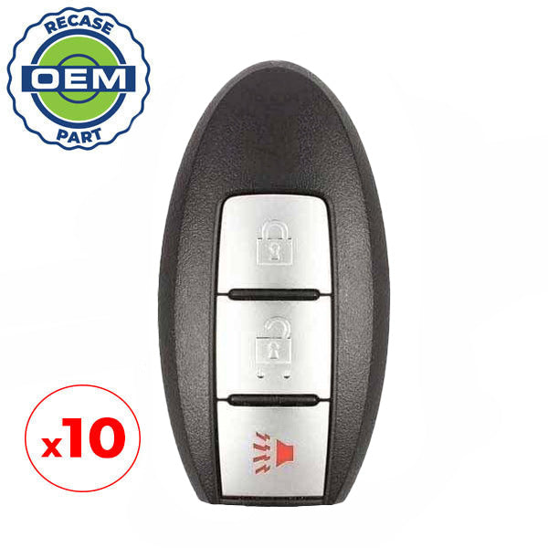 10 x 2009-2019 Nissan Murano 370Z / 3-Button Smart Key / PN: 285E3-1AA7A / KR55WK49622 (OEM Recase)