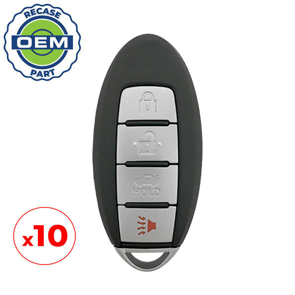 10 x 2007-2012 Nissan Sentra Maxima / 4-Button Smart Key / PN: 285E3-EW82D / CWTWBU735 (OEM Recase)