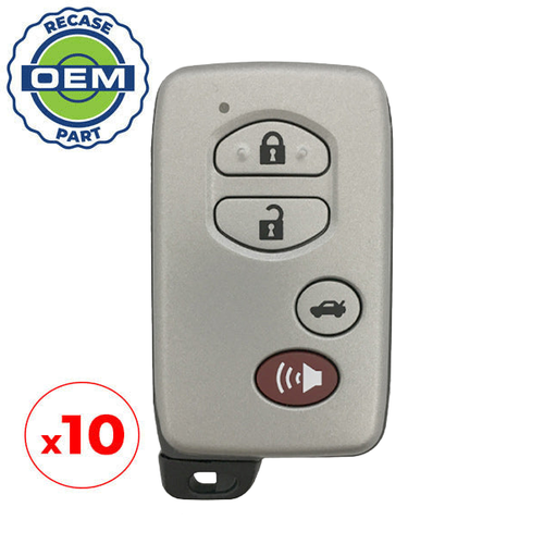 10 x 2007-2010 Toyota Camry / 4-Button Smart Key / PN: 89904-06041 / 0140 Board / HYQ14AAB (OEM Recase)