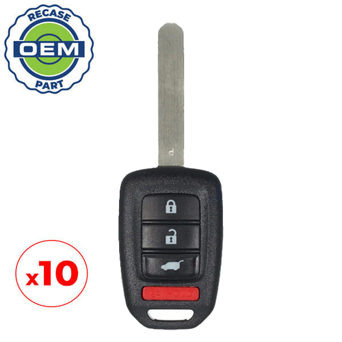 10 x 2017-2021 Honda CR-V - Civic / 4-Button Remote Head Key / PN: 35118-TLA-A00 / MLBHLIK6-1TA (OEM Recase)