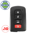 10 x 2012-2020 Toyota / 4-Button Smart Key / PN: 89904-06140 / HYQ14FBA-0020 (OEM Recase)