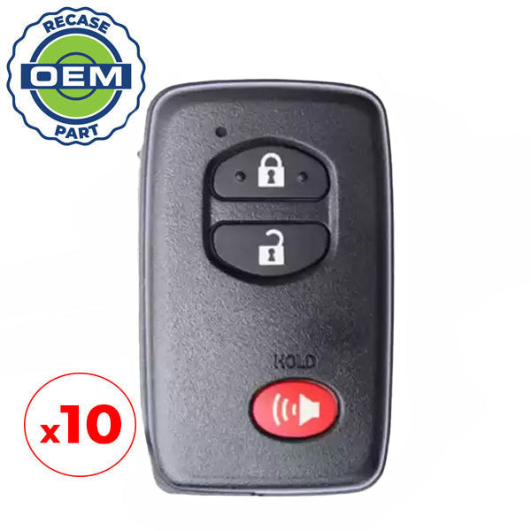 10 x 2009-2019 Toyota / 3-Button Smart Key / PN: 89904-47230 / HYQ14ACX (OEM Recase) (GNE Board)