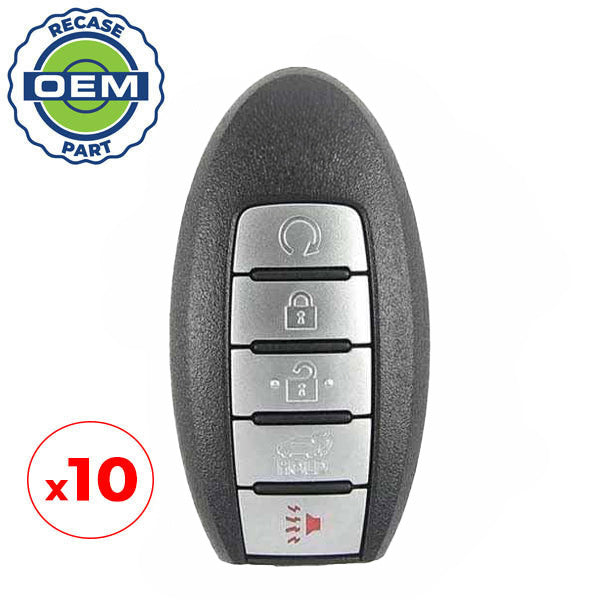 10 x 2013-2016 Nissan Pathfinder / 5-Button Smart Key / PN: 285E3-9PA5A / KR5S180144014 (OEM Recase)