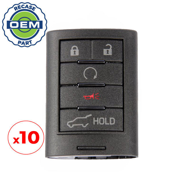 10 x 2013-2014 Cadillac / 5-Button Smart Key / PN: 22865375 / NBG009768T (OEM RECASE)