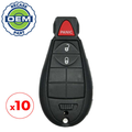 10 x 2013-2019 Dodge Ram / 3-Button Fobik Key / PN: 68508720AA / GQ4-53T (OEM Recase)