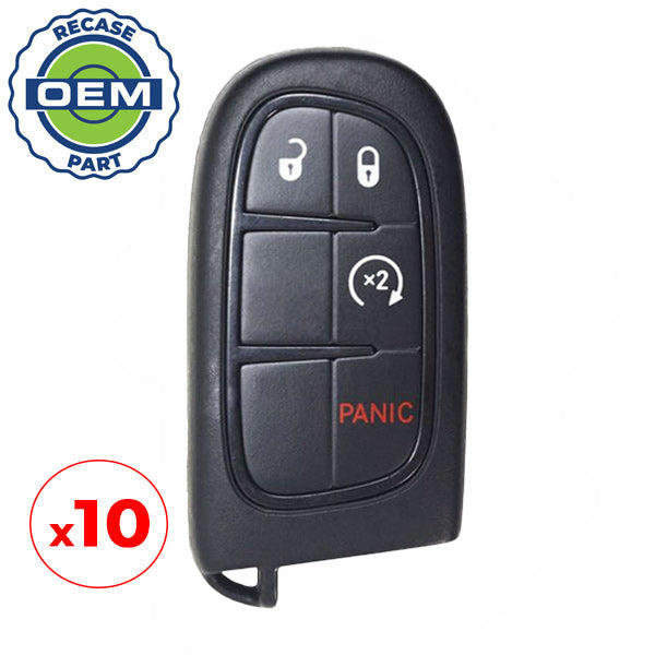 10 x 2014-2023 Jeep Cherokee / 4-Button Smart Key / PN: 68105078AC / GQ4-54T (OEM Recase)