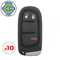 10 x 2014-2019 Jeep Cherokee / 3-Button Smart Key / PN: 68105087-AG / GQ4-54T (OEM RECASE)