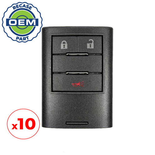 10 x 2010-2016 Cadillac / 3-Button Smart Key / PN: 20984232 / NBG009768T (OEM Recase)