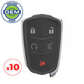 10 x 2015-2016 Cadillac SRX / 5-Button Smart Key / PN: 13598528 / HYQ2AB (OEM Recase)