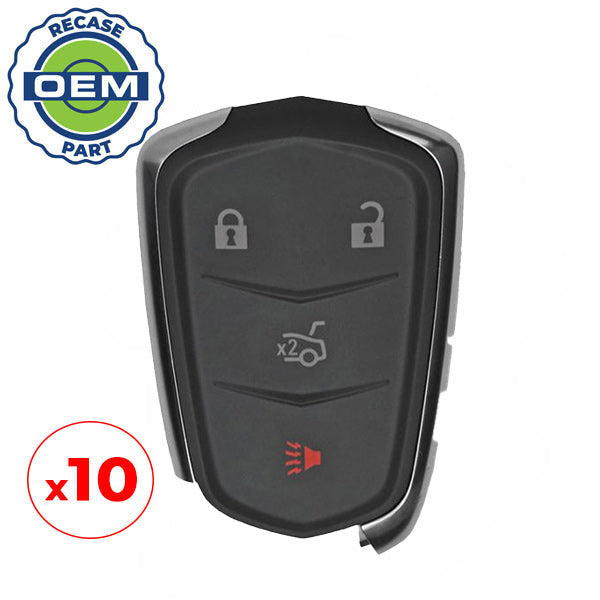 10 x 2014-2019 Cadillac ATS CTS XTS / 4-Button Smart Key / PN: 13598506 / HYQ2AB (OEM Recase)