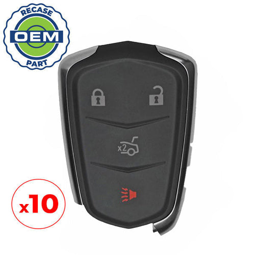 10 x 2014-2019 Cadillac ATS CTS XTS / 4-Button Smart Key / PN: 13598506 / HYQ2AB (OEM Recase)