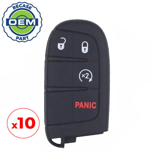 10 x 2015-2017 Fiat 500 / 4-Button Smart Key / PN: 735637066 / M3N-40821302 (OEM Recase)