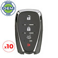 10 x 2016-2020 Chevrolet / 4-Button Smart Key / PN: 13584504 / HYQ4EA (OEM Recase)
