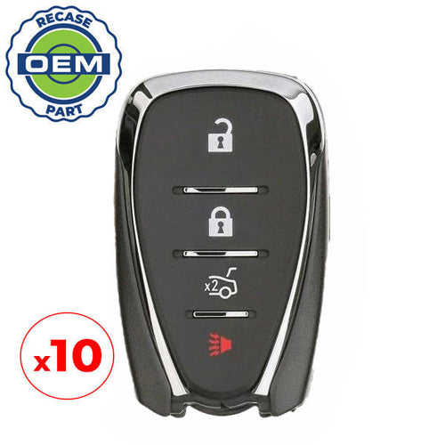 10 x 2016-2020 Chevrolet / 4-Button Smart Key / PN: 13584504 / HYQ4EA (OEM Recase)