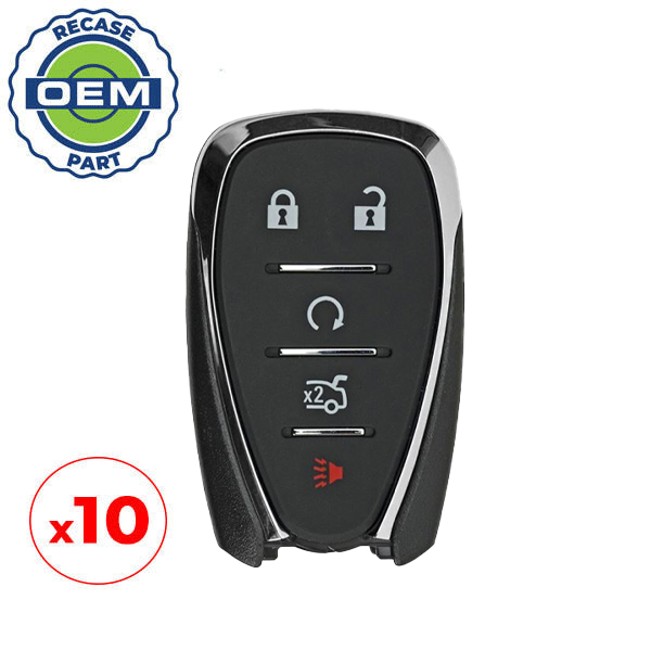 10 x 2016-2019 Chevrolet / 5-Button Smart Key / PN: 13508768 / HYQ4AA (OEM Recase)