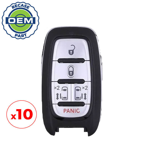 10 x 2017-2019 Chrysler Pacifica / 5-Button Smart Key / PN: 68241531AC / M3N-97395900 (OEM Recase)