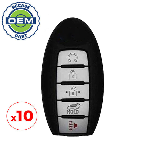 10 x 2016-2018 Infiniti QX60 / 5-Button Smart Key / PN: 285E3-9NF5A / KR5S180144014 (OEM Recase)