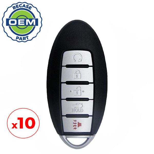 10 x 2016-2018 Infiniti Q50 Q60 / 5-Button Smart Key / PN: 285E3-4HK0A / KR5S180144014 (OEM Recase)
